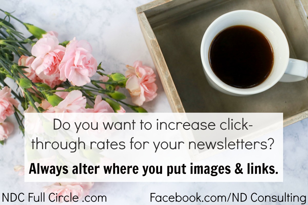 Alter your images and links to increase click through rates from blog email newsletters