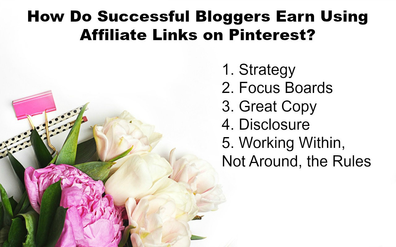 Get the best of the best tips for using affiliate links on Pinterest to earn income for your blog.