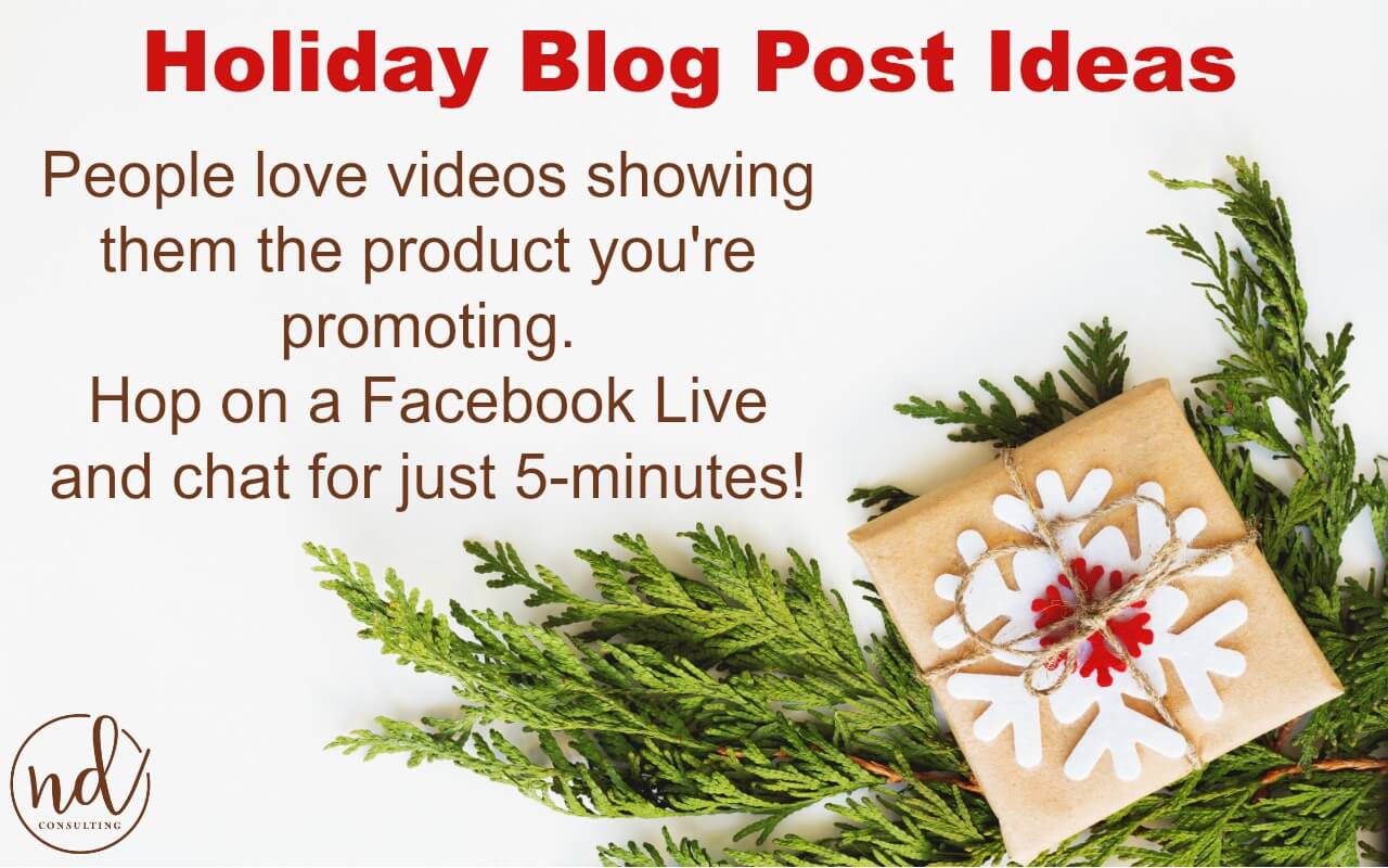 Using video for affiliate marketing promotion will increase income - just another great holiday blog post idea